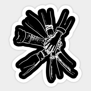 one hand Sticker